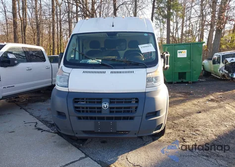 2018 Ram Promaster 2500 High Roof 159 Wb z USA, uszkodzony, nr VIN 3C6TRVDG0JE122798